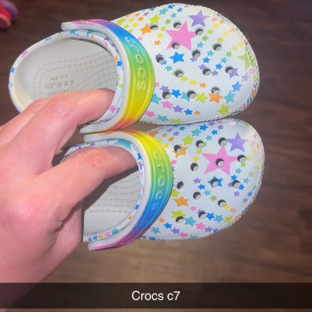 Colorful Star Kids Crocs